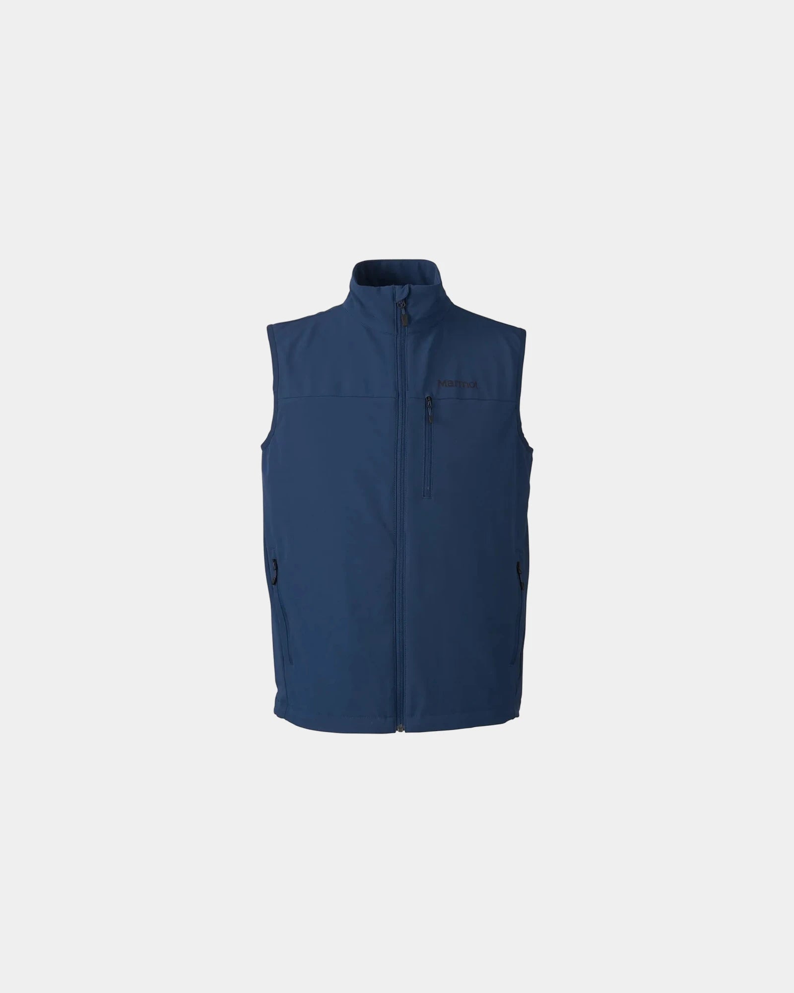 Custom softshell men's vest with zippered pockets - Arctic Navy