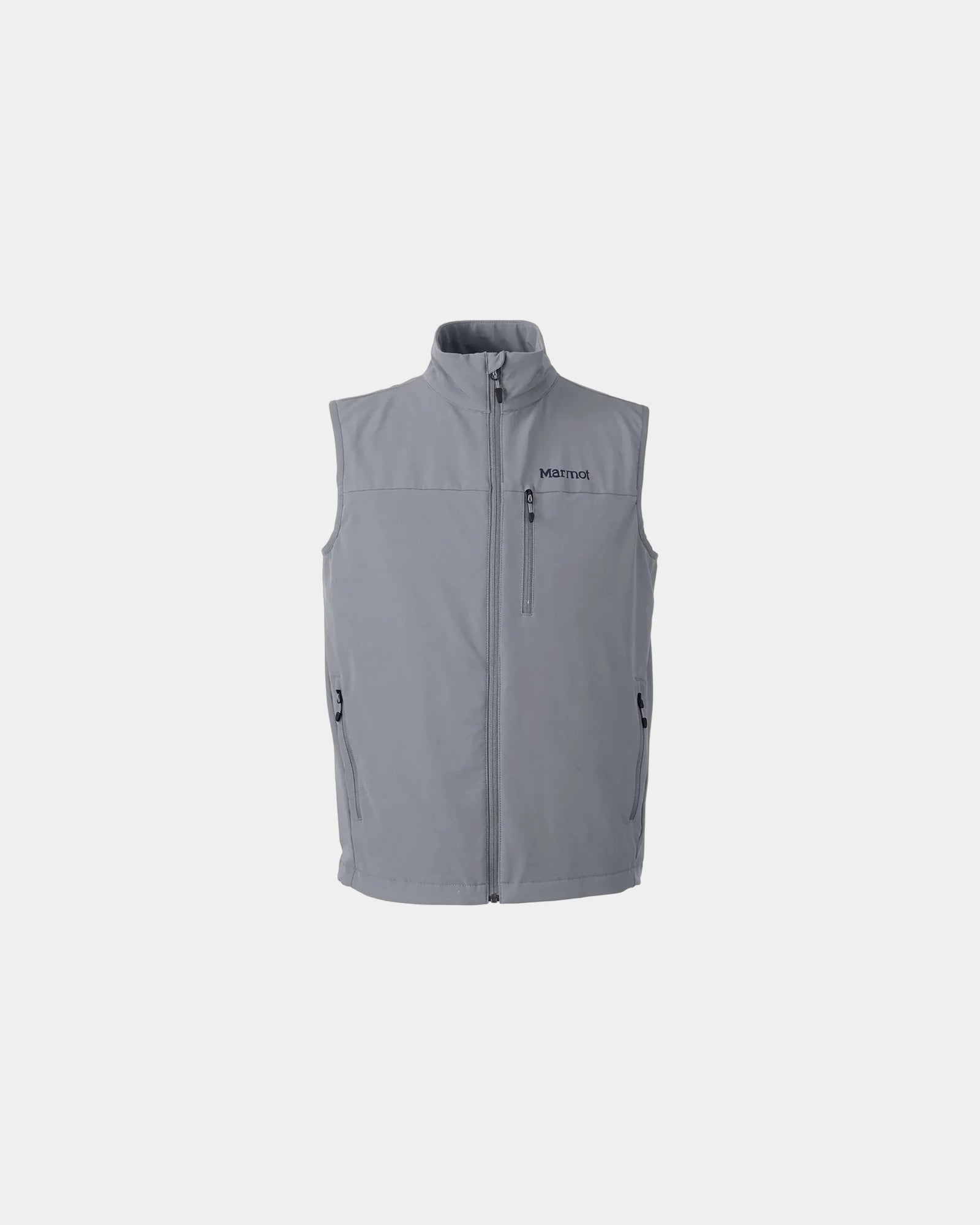 Custom softshell men's vest with zippered pockets - Cinder