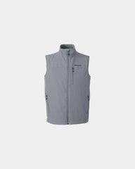 Custom softshell men's vest with zippered pockets - Cinder