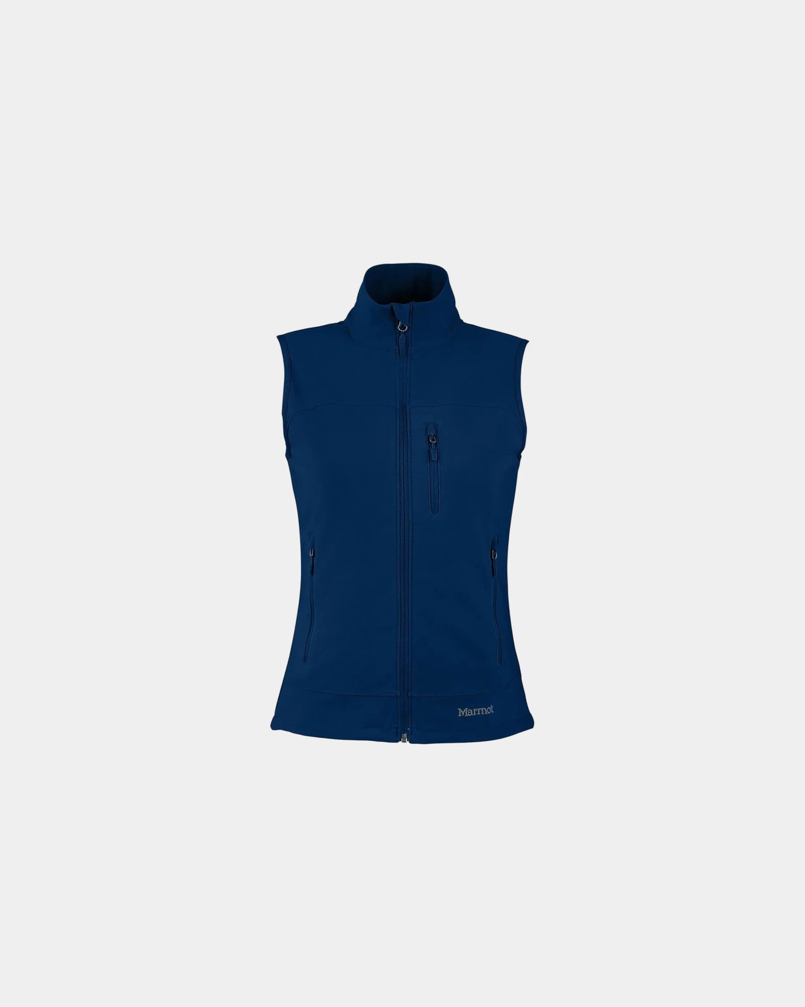 Custom softshell women's tempo vest with zippered pockets - Arctic Navy