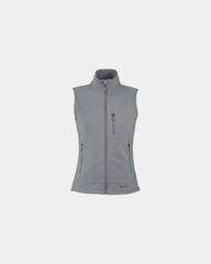 Custom softshell women's tempo vest with zippered pockets - Cinder