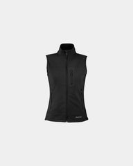 Custom softshell women's tempo vest with zippered pockets - Black