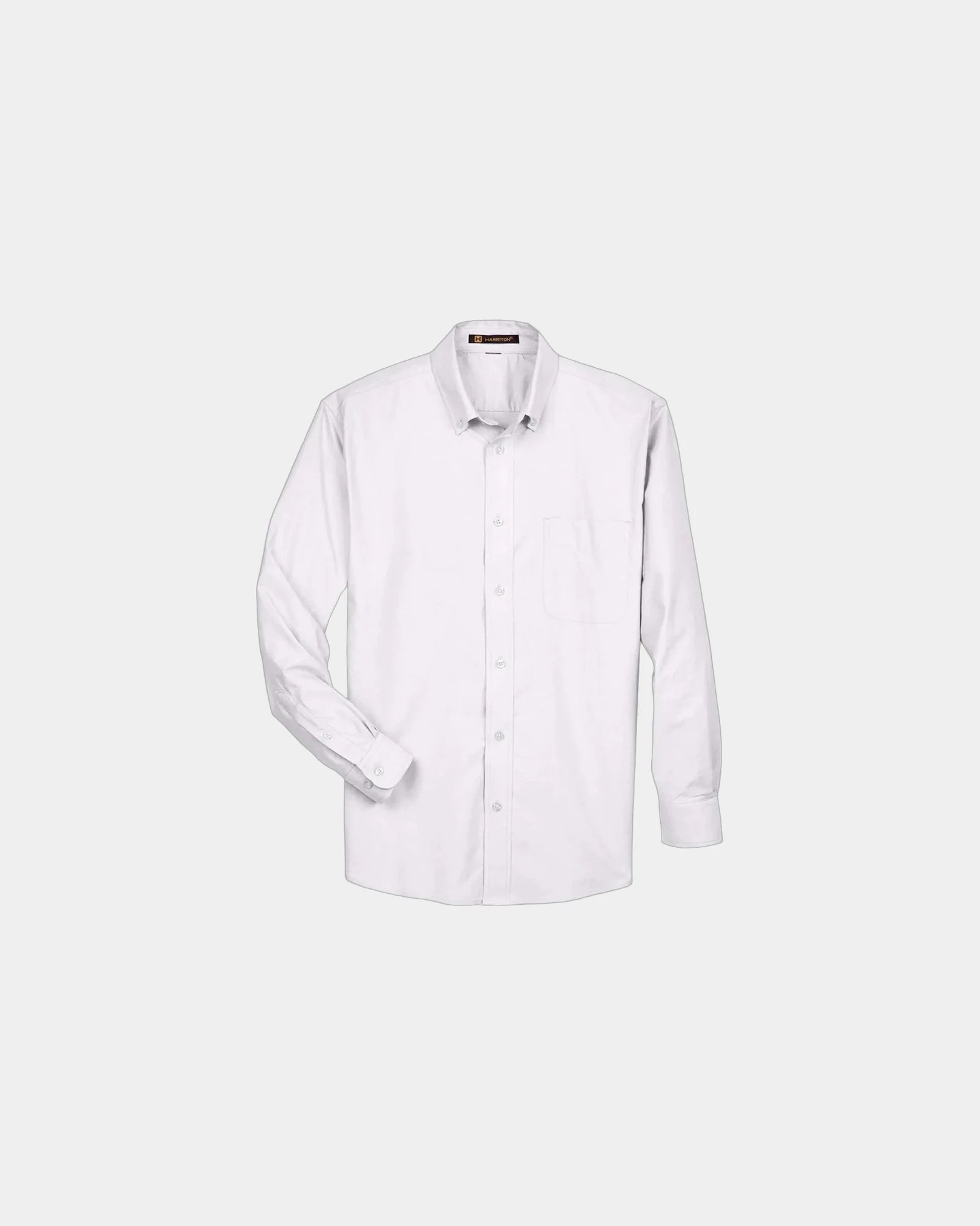 Custom oxford dress shirt with wrinkle release fabric - White