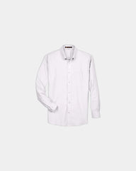 Custom oxford dress shirt with wrinkle release fabric - White
