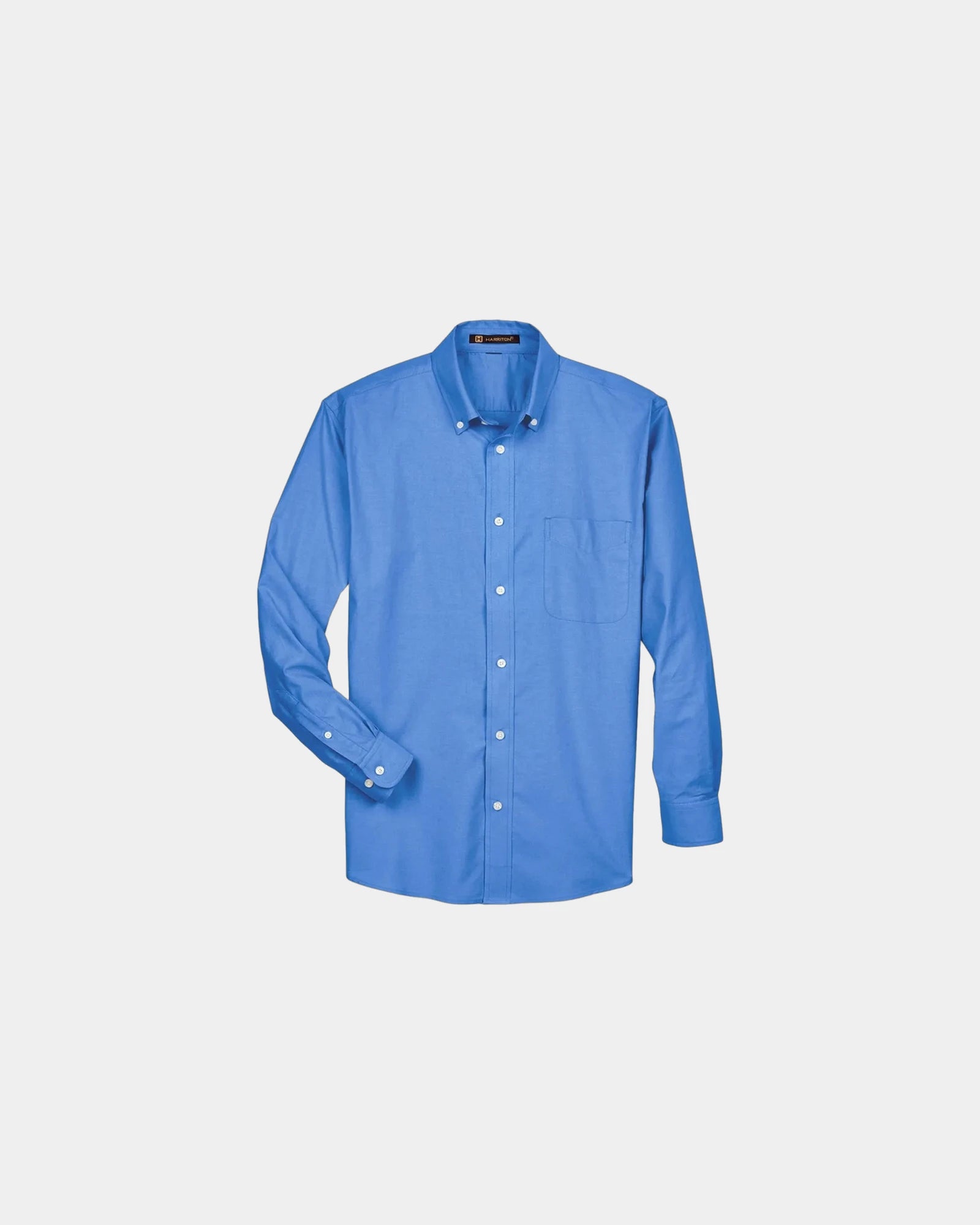 Custom oxford dress shirt with wrinkle release fabric - French Blue