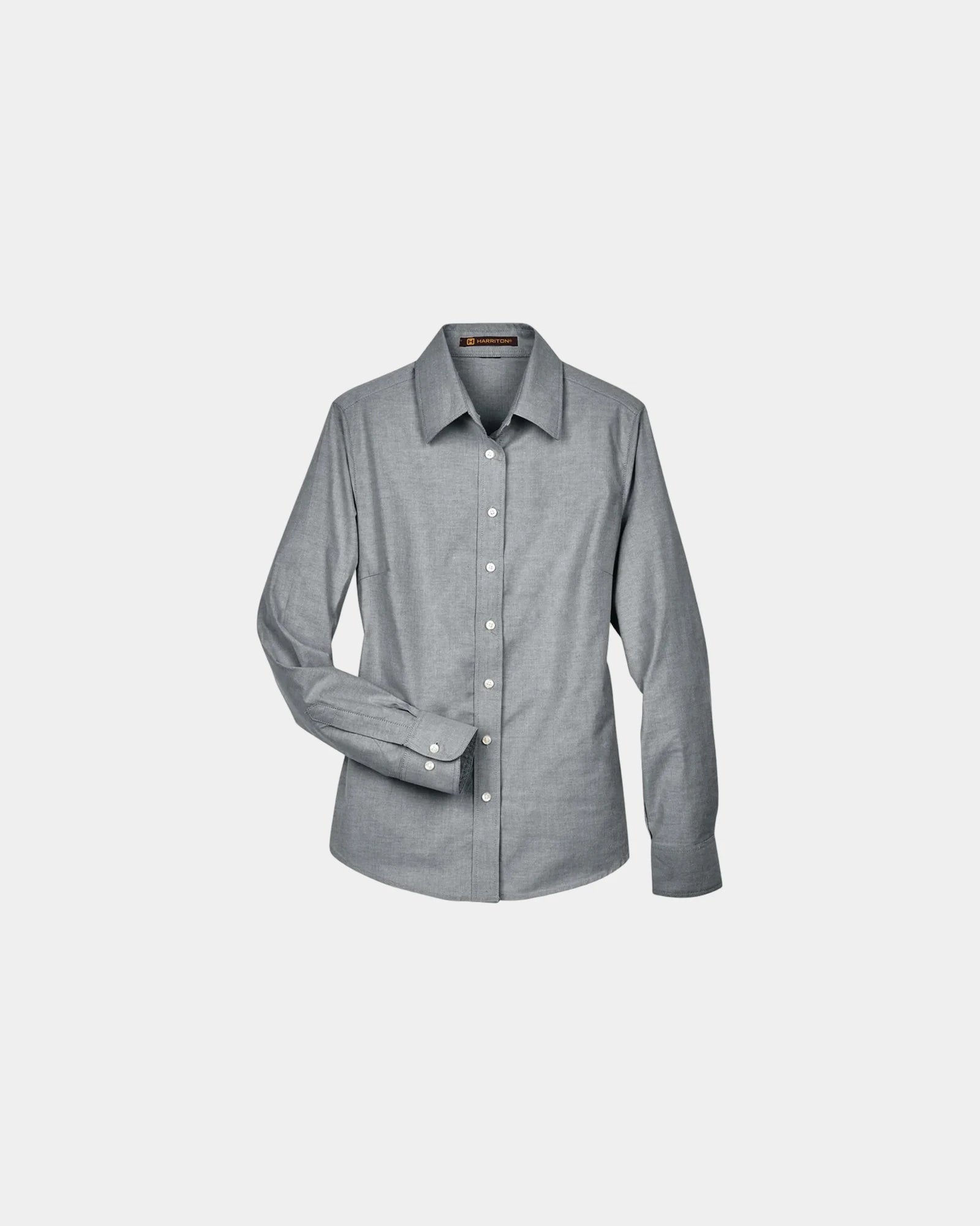 Custom women's long sleeve oxford dress shirt - Oxford Grey