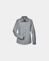 Custom women's long sleeve oxford dress shirt - Oxford Grey