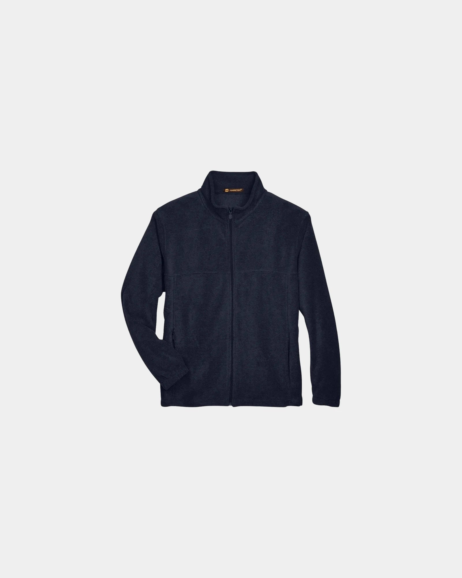 Custom tall full-zip fleece jacket for men - Navy