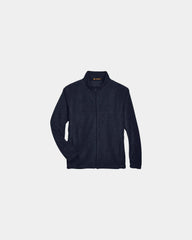 Custom tall full-zip fleece jacket for men - Navy
