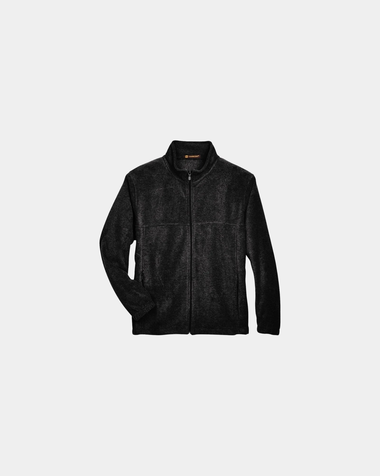 Custom tall full-zip fleece jacket for men - Black