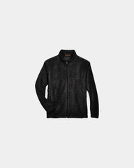 Custom tall full-zip fleece jacket for men - Black