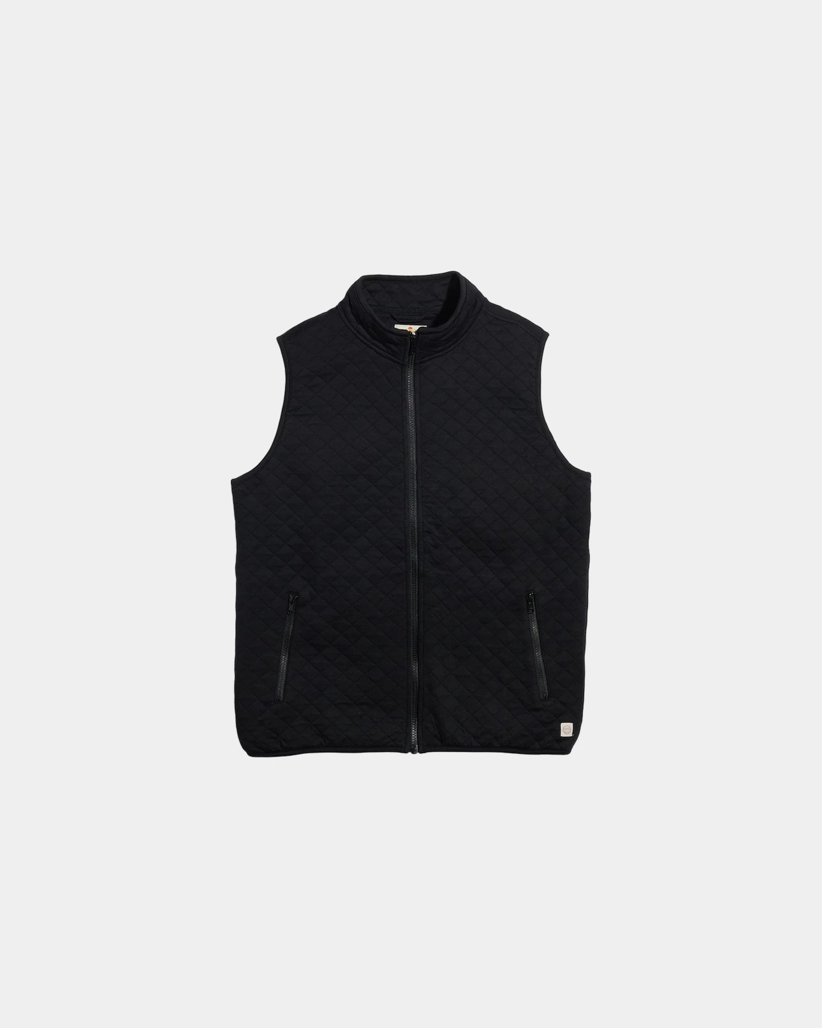 Custom full-zip vest for men's corporate apparel - Black