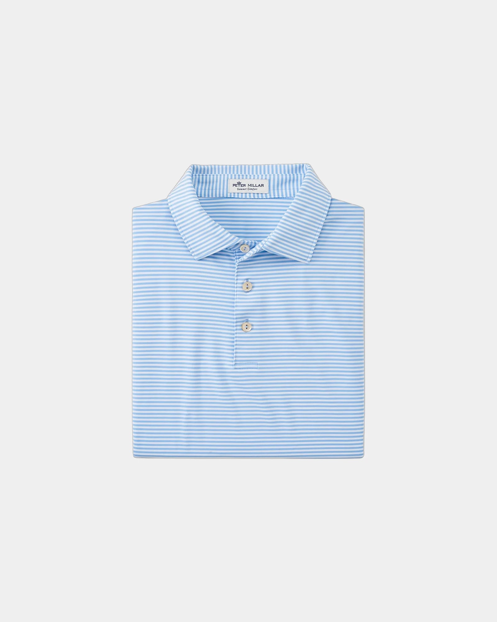 Custom four-way stretch performance polo UPF 50+ - Cottage Blue