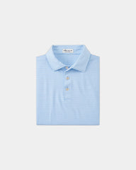 Custom four-way stretch performance polo UPF 50+ - Cottage Blue