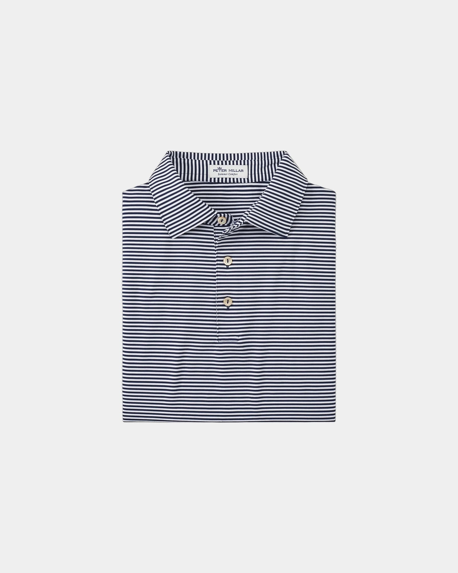 Custom four-way stretch performance polo UPF 50+ - Navy