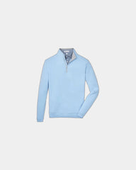 Custom moisture-wicking quarter-zip pullover for men - Cottage Blue