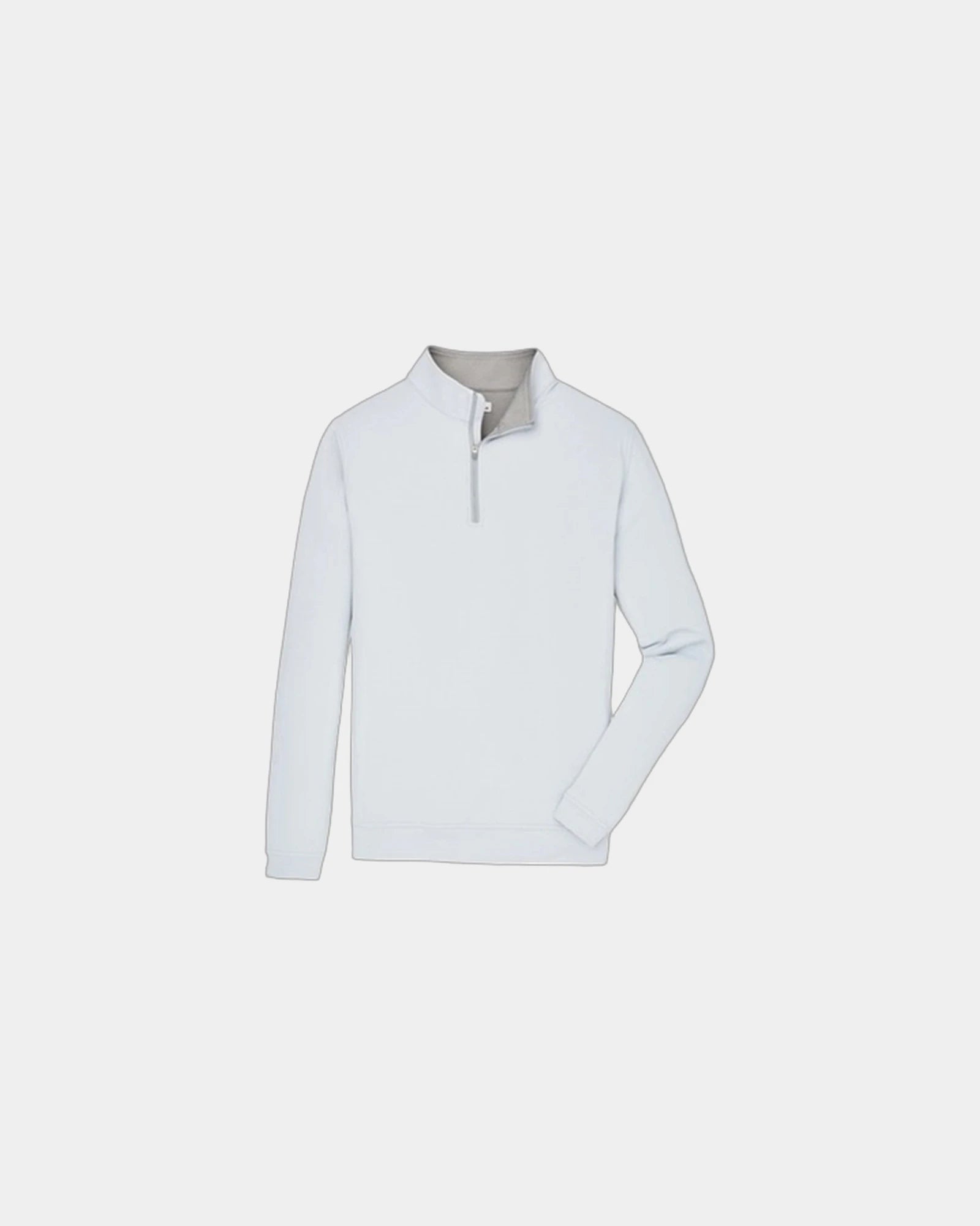 Custom moisture-wicking quarter-zip pullover for men - British Grey