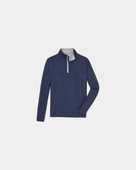 Custom moisture-wicking quarter-zip pullover for men - Navy