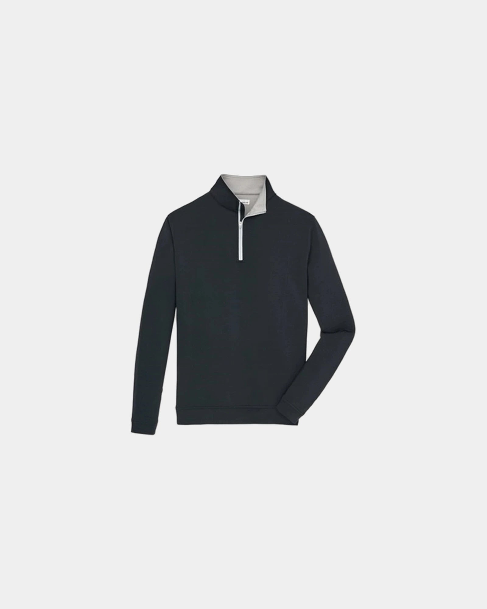 Custom moisture-wicking quarter-zip pullover for men - Black