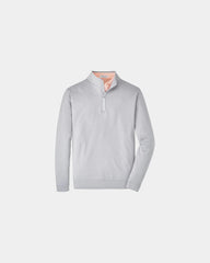 Custom melange performance quarter-zip pullover - Gale Grey