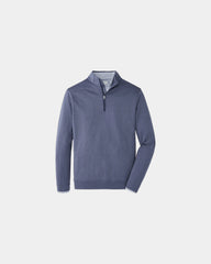 Custom melange performance quarter-zip pullover - Navy