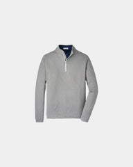 Custom melange performance quarter-zip pullover - Smoke