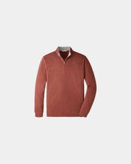 Custom cotton-modal quarter-zip pullover for teams - Burnt Orange