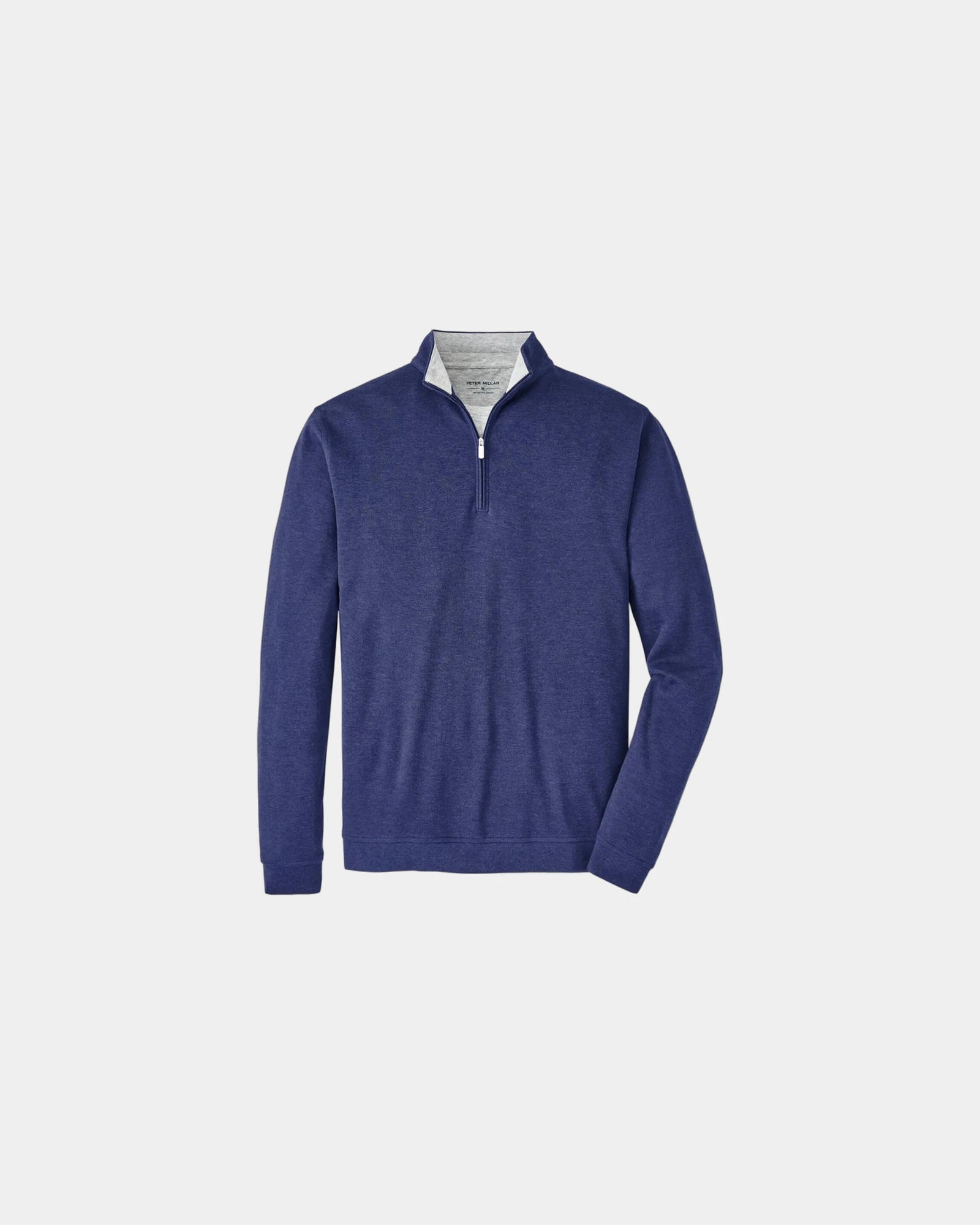 Custom cotton-modal quarter-zip pullover for teams - Navy