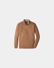 Custom cotton-modal quarter-zip pullover for teams - Dark Amber