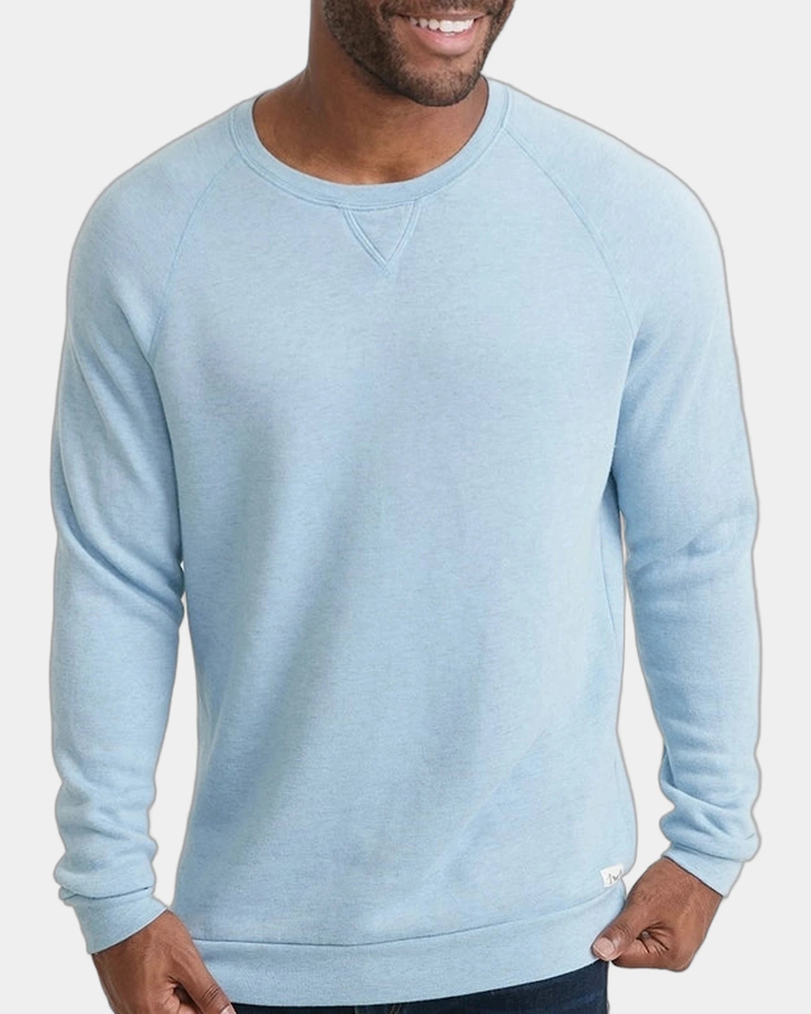 Custom Tri-Blend sherpa crew pullover for men - 4