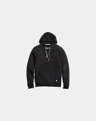 Custom cotton blend men's pullover hoodie sweatshirt - Black