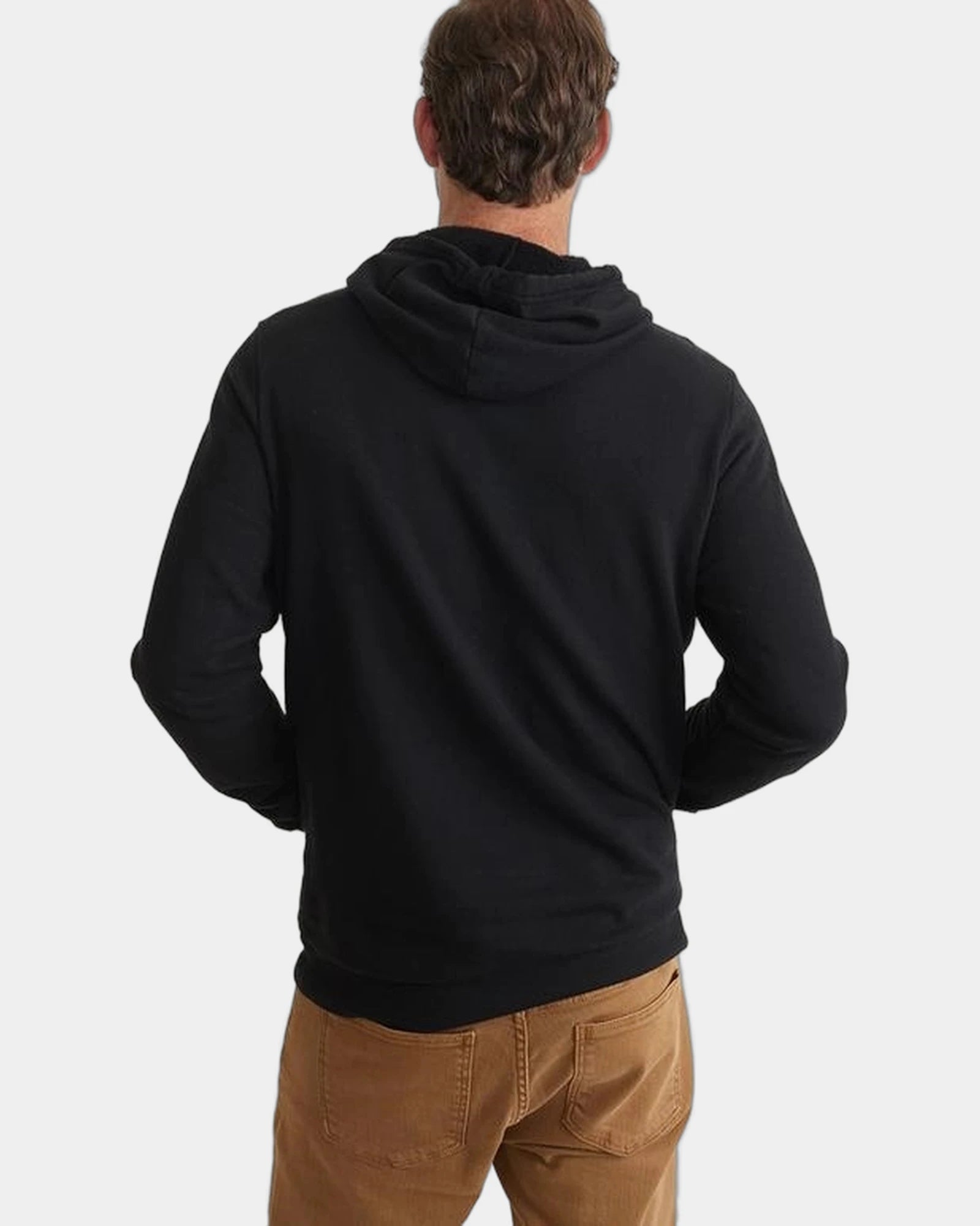 Custom cotton blend men's pullover hoodie sweatshirt - 2