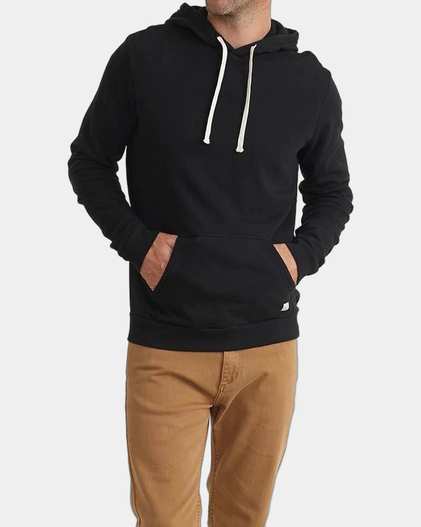 Custom cotton blend men's pullover hoodie sweatshirt - 1