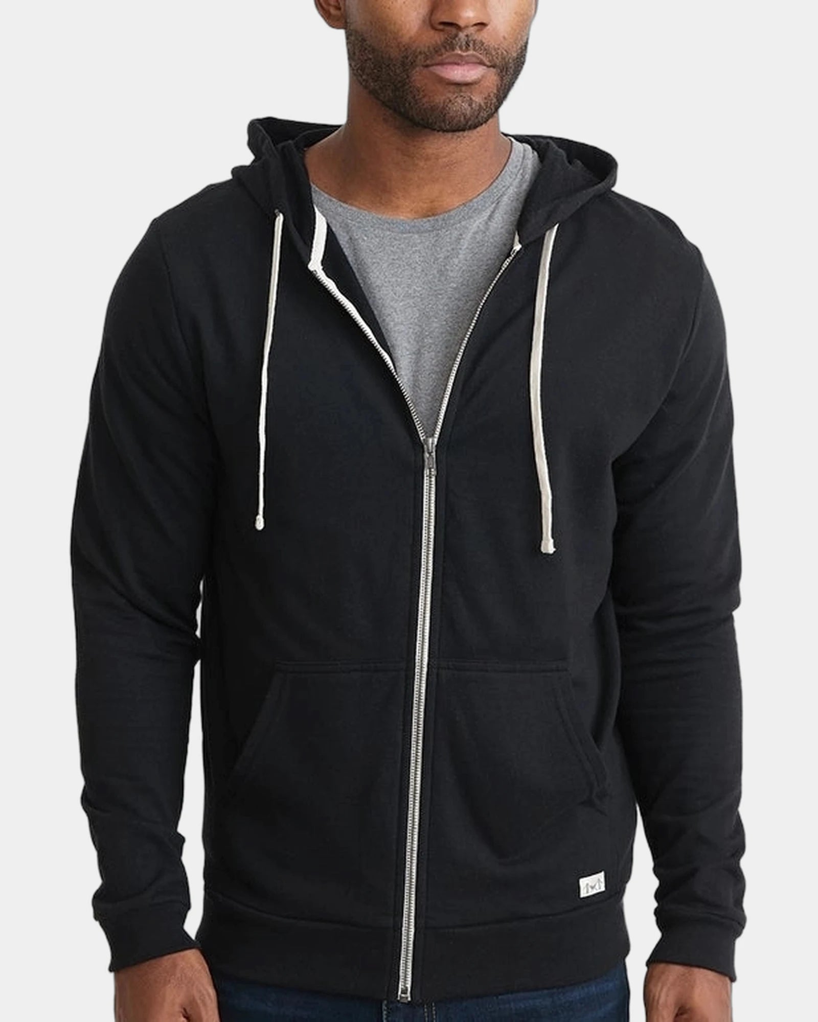 Custom Supima cotton men's hoodie - lightweight fleece - 1