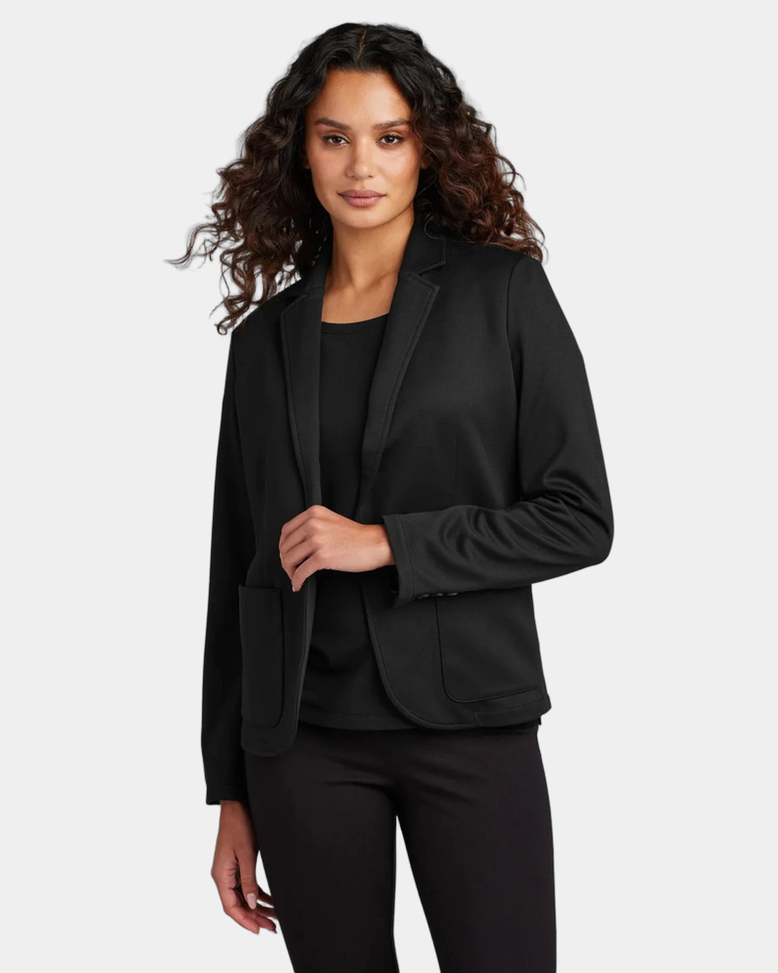 Custom Mercer+Mettle Women's Relaxed Knit Blazer - Deep Black
