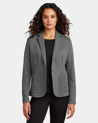 Custom Mercer+Mettle Women's Relaxed Knit Blazer - Storm Grey Heather