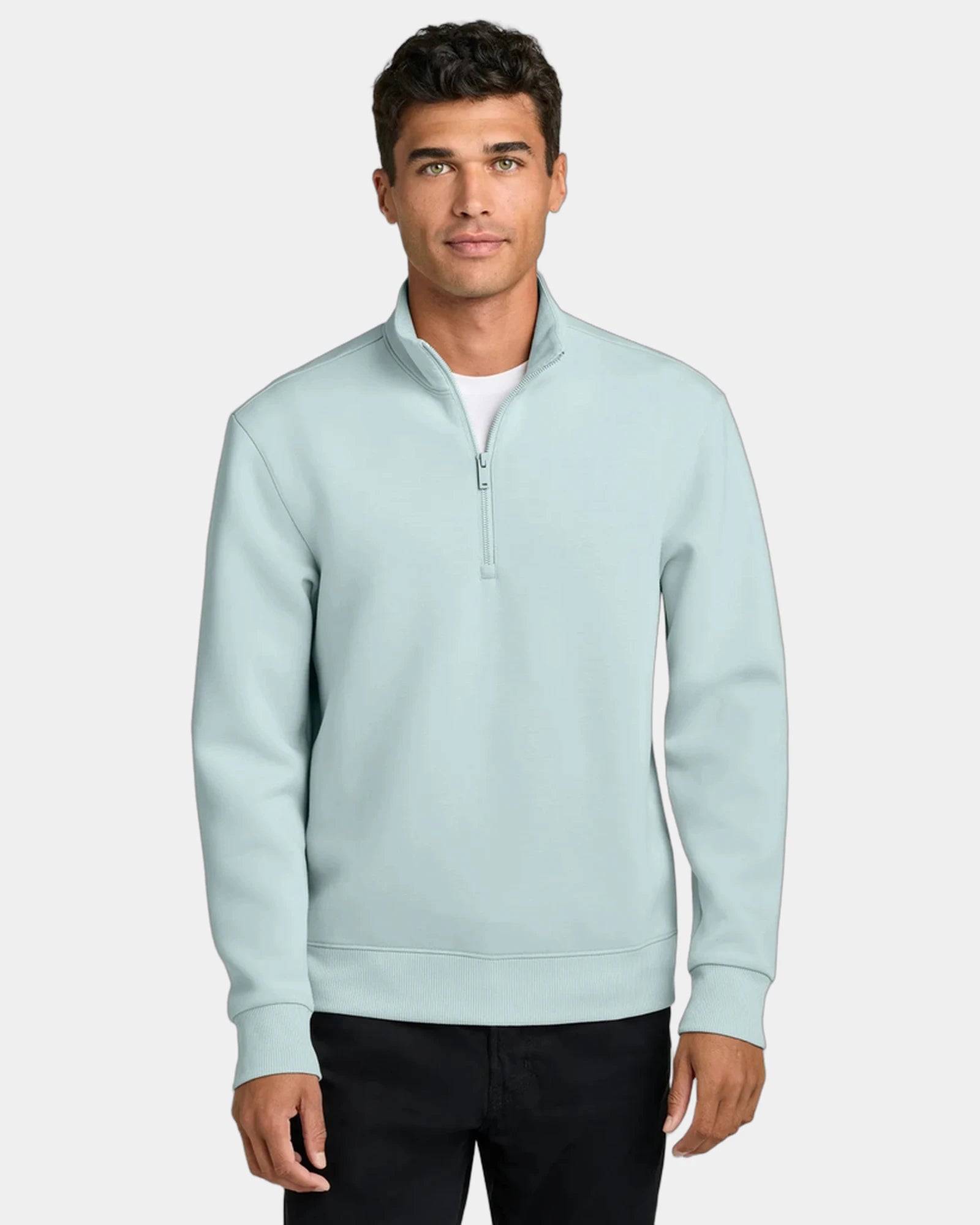 Custom recycled Mercer+Mettle Soft Spacer 1/4-Zip - Celestial Blue