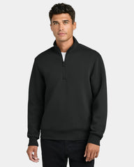 Custom recycled Mercer+Mettle Soft Spacer 1/4-Zip - Deep Black