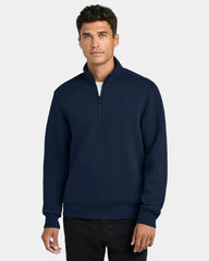 Custom recycled Mercer+Mettle Soft Spacer 1/4-Zip - Night Navy