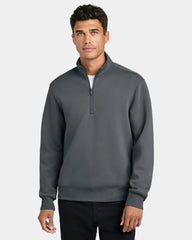 Custom recycled Mercer+Mettle Soft Spacer 1/4-Zip - Storm Grey