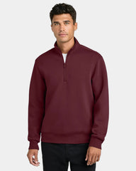 Custom recycled Mercer+Mettle Soft Spacer 1/4-Zip - Burgundy