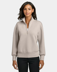 Custom recycled 1/4-zip Mercer+Mettle Soft Spacer pullover - Warm Quartz