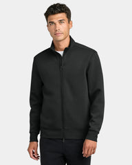Custom recycled full-zip jacket Mercer+Mettle Soft Spacer - Deep Black