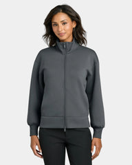 Custom recycled Mercer+Mettle Women's Soft Spacer Full-Zip - Storm Grey