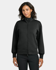 Custom recycled Mercer+Mettle Women's Soft Spacer Full-Zip - Deep Black