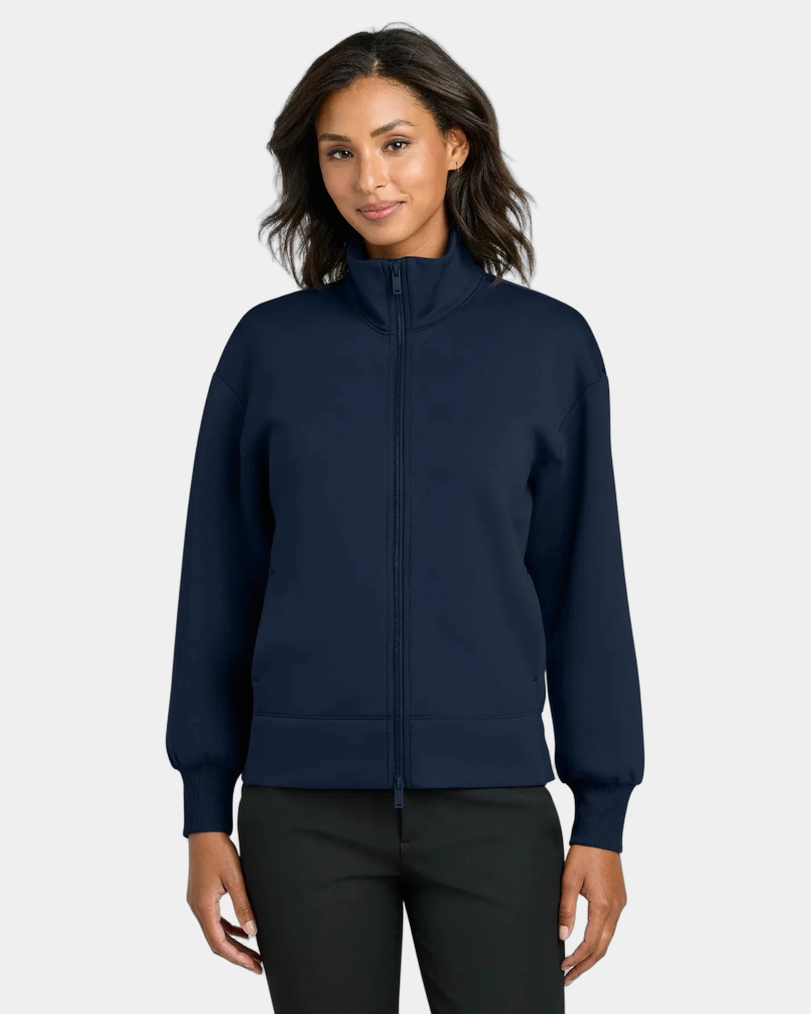 Custom recycled Mercer+Mettle Women's Soft Spacer Full-Zip - Night Navy