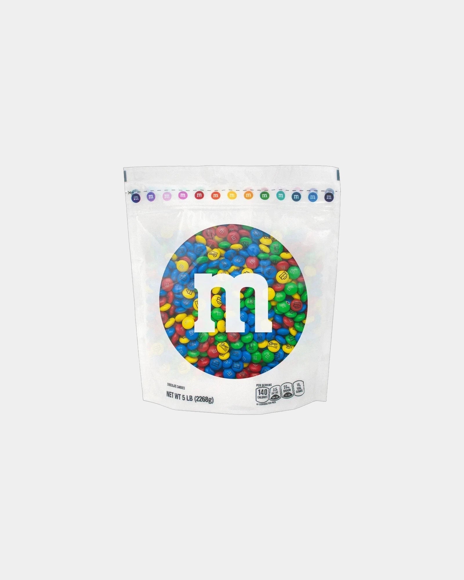 Custom 5-lb M&M'S milk chocolate candy bag - White