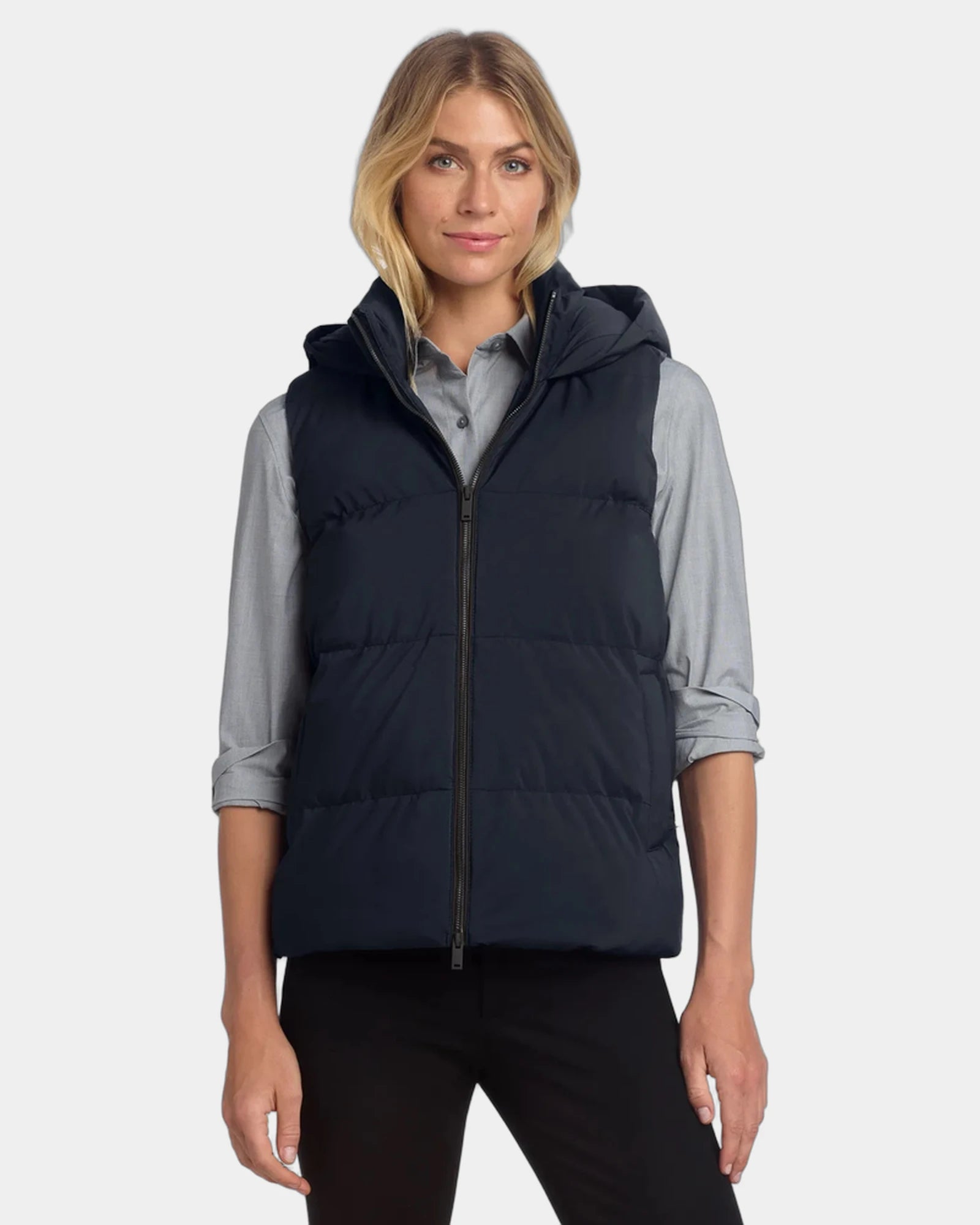 Custom insulated Mercer+Mettle Women's Puffy Vest - Night Navy