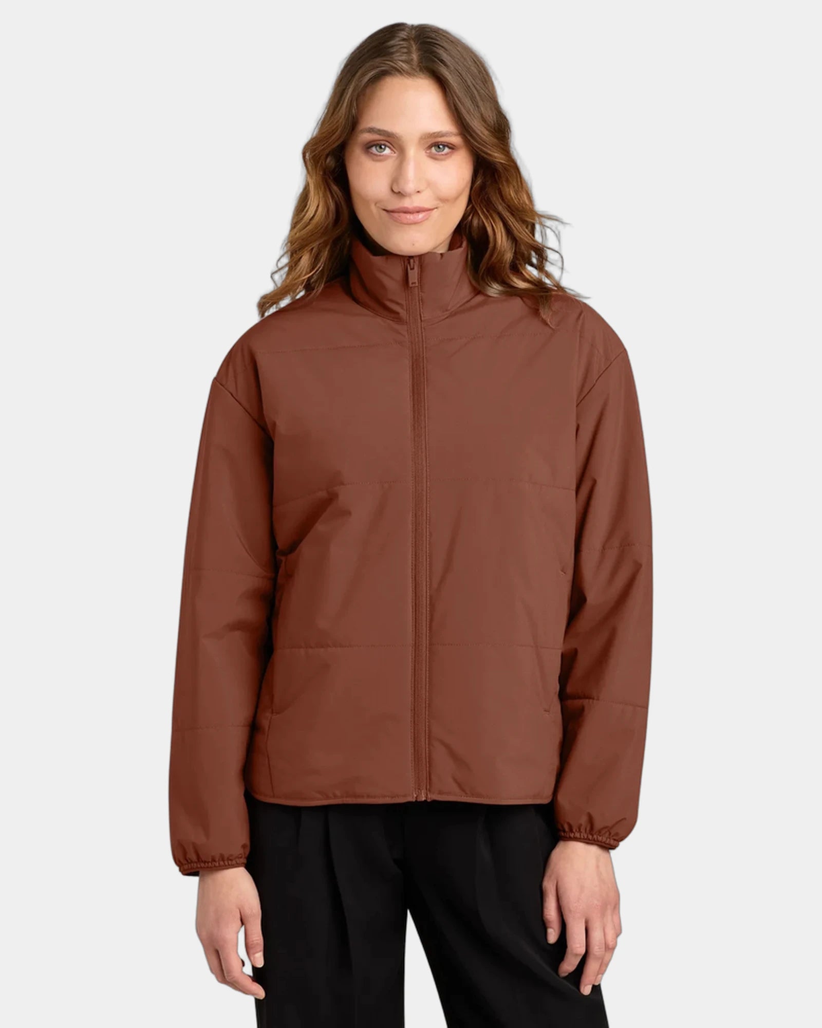 Custom Mercer+Mettle Women's Brookline Quilted Jacket - Dark Sienna