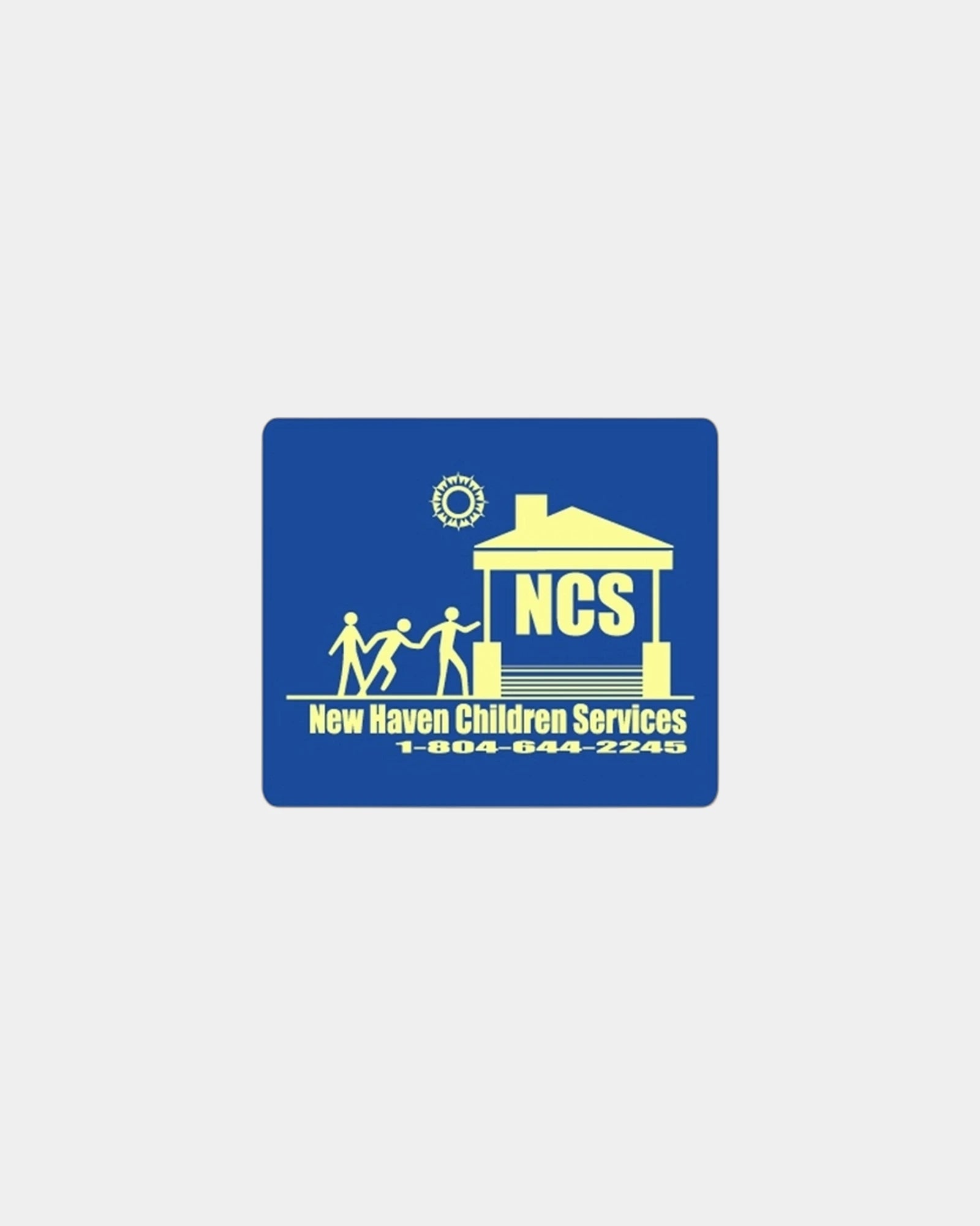 Custom rubber-bottom fabric mouse pad 9.375 x 8 inches - Blue